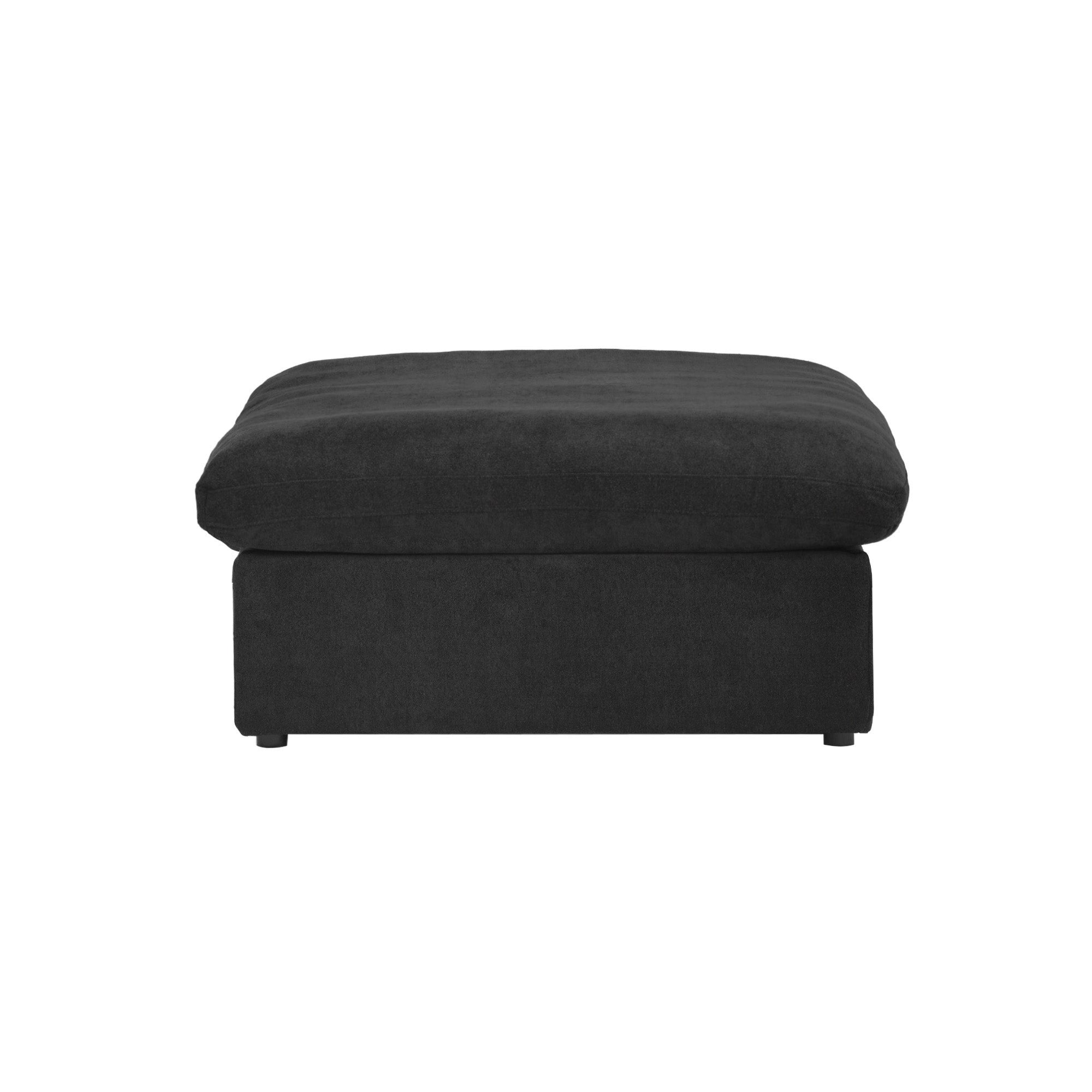 Valen Ottoman Cover - Black