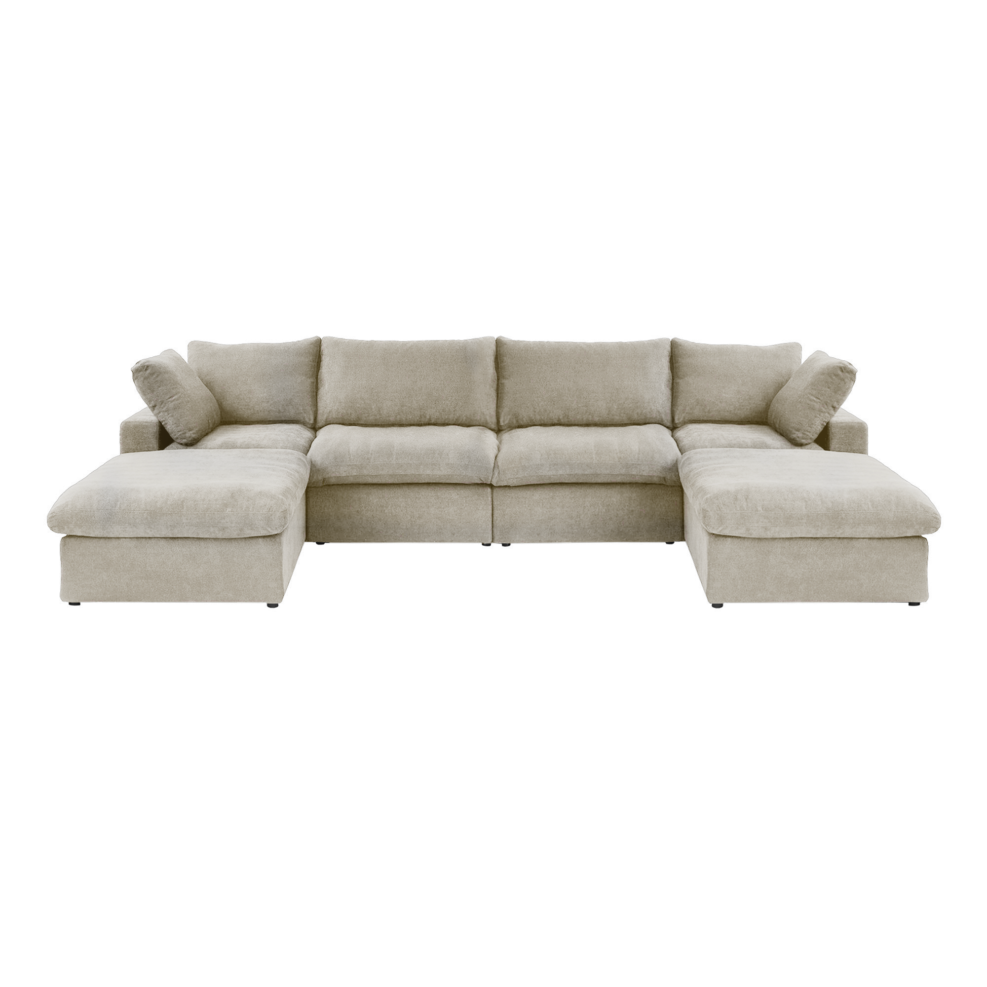 Valen Modular Washable 4 Seater U-Sectional - Mirewood modular sofa