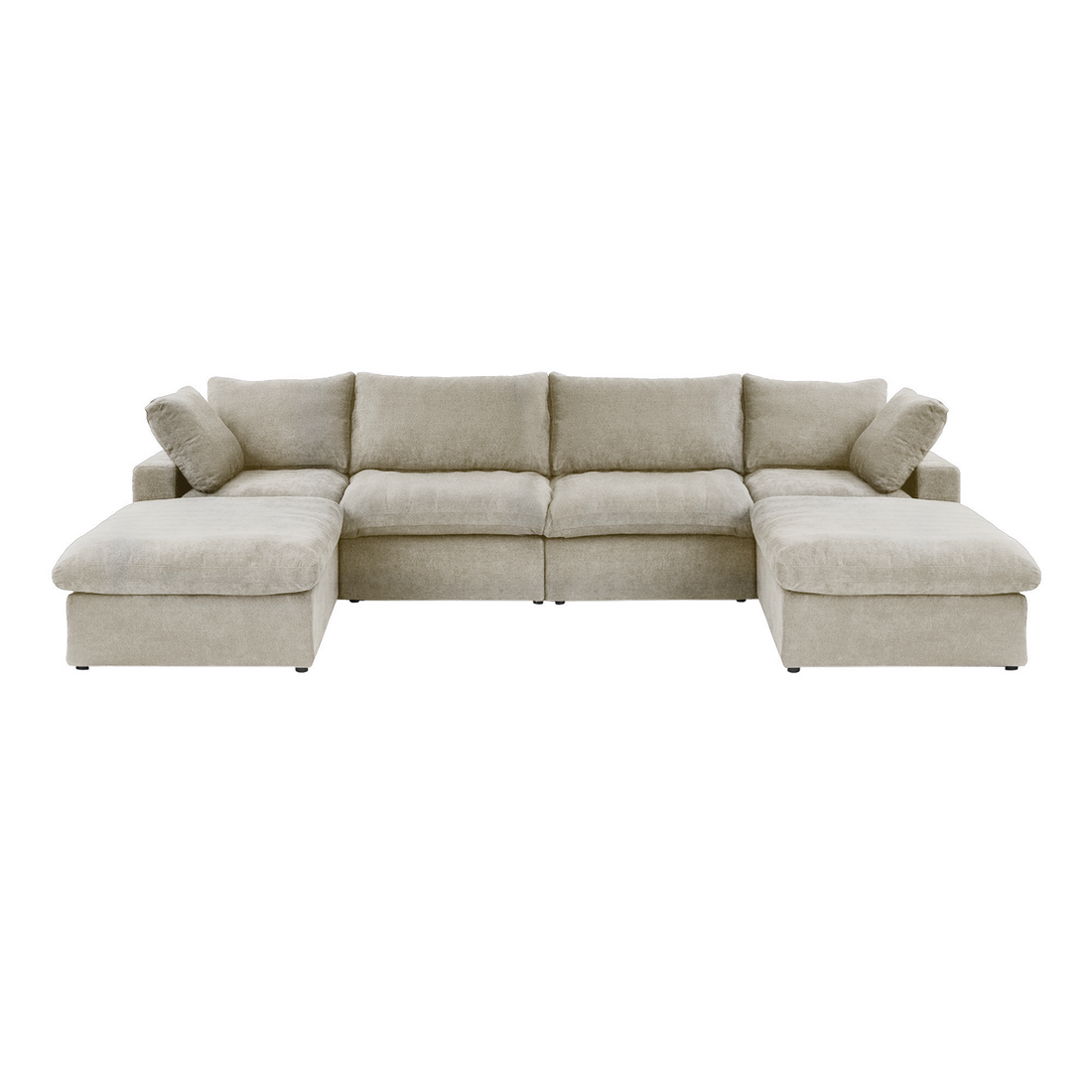 Valen Modular Washable 4 Seater U-Sectional - Mirewood modular sofa