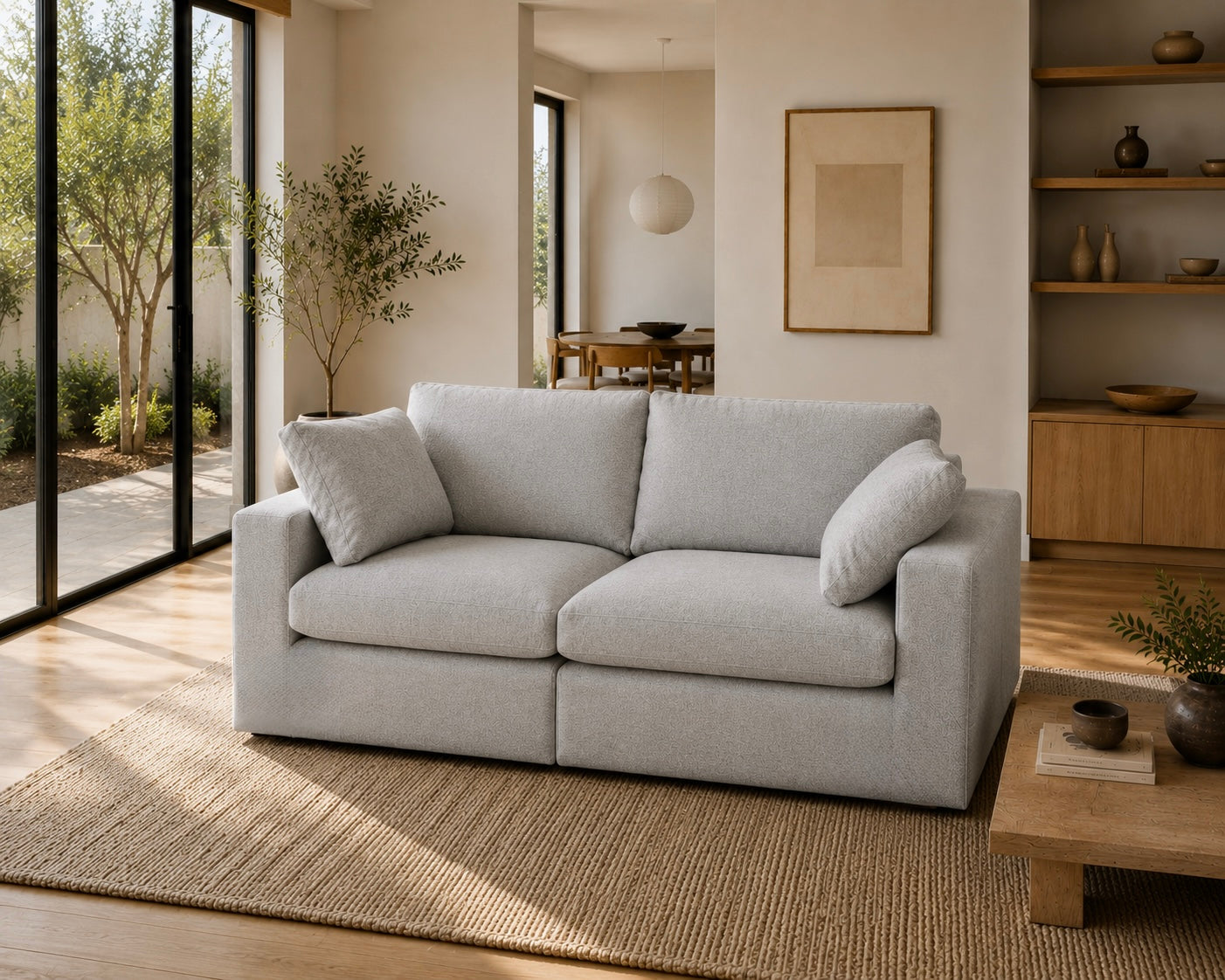 Mirewood Valen 2-Seater Machine-Washable Modular Cloud Sofa