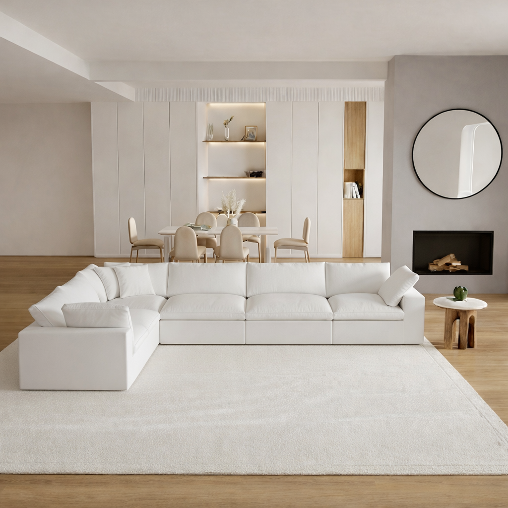 Valen Modular Washable 5 Seater Corner Sectional - Mirewood modular sofa