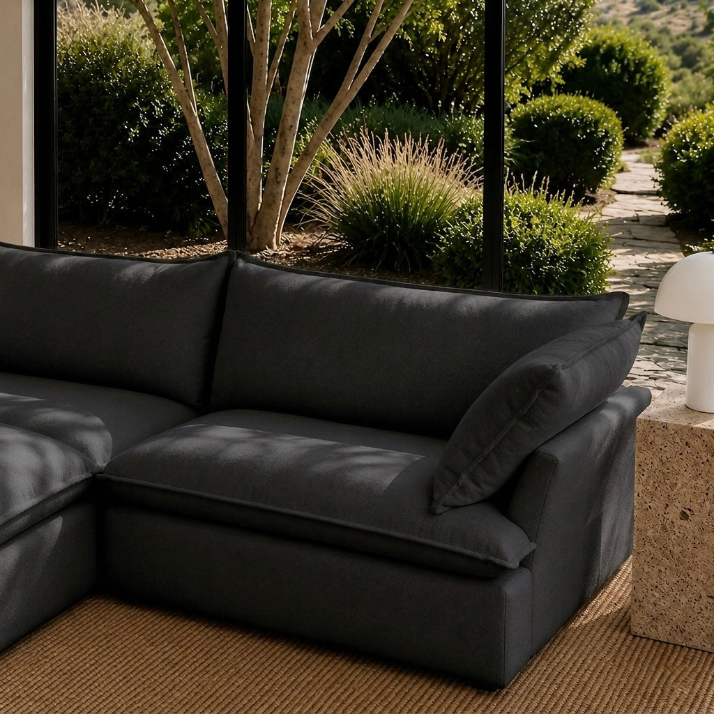Mirewood Halo 2-Seat L-Shape Machine-Washable Sectional Sofa
