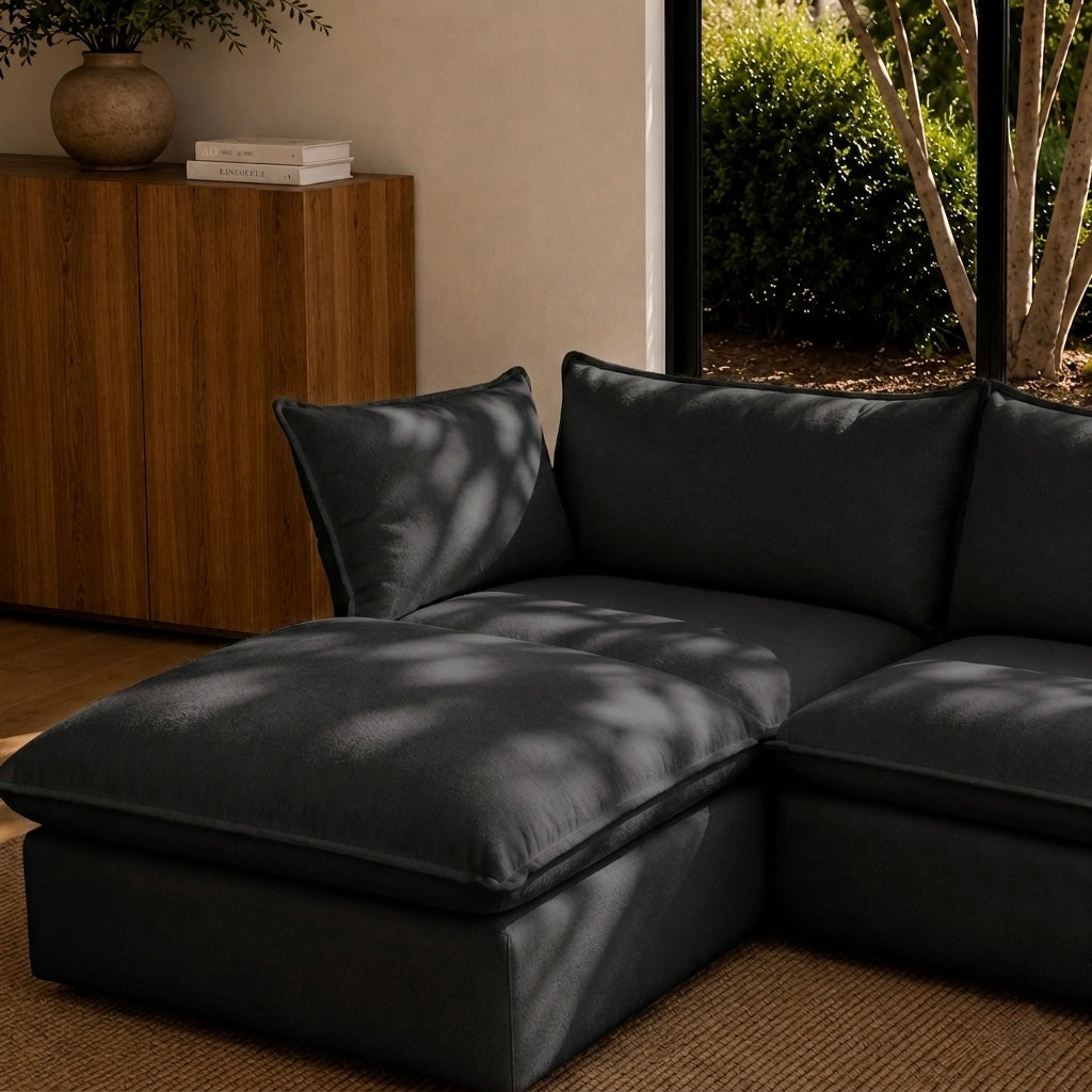 Mirewood Halo 2-Seat L-Shape Machine-Washable Sectional Sofa