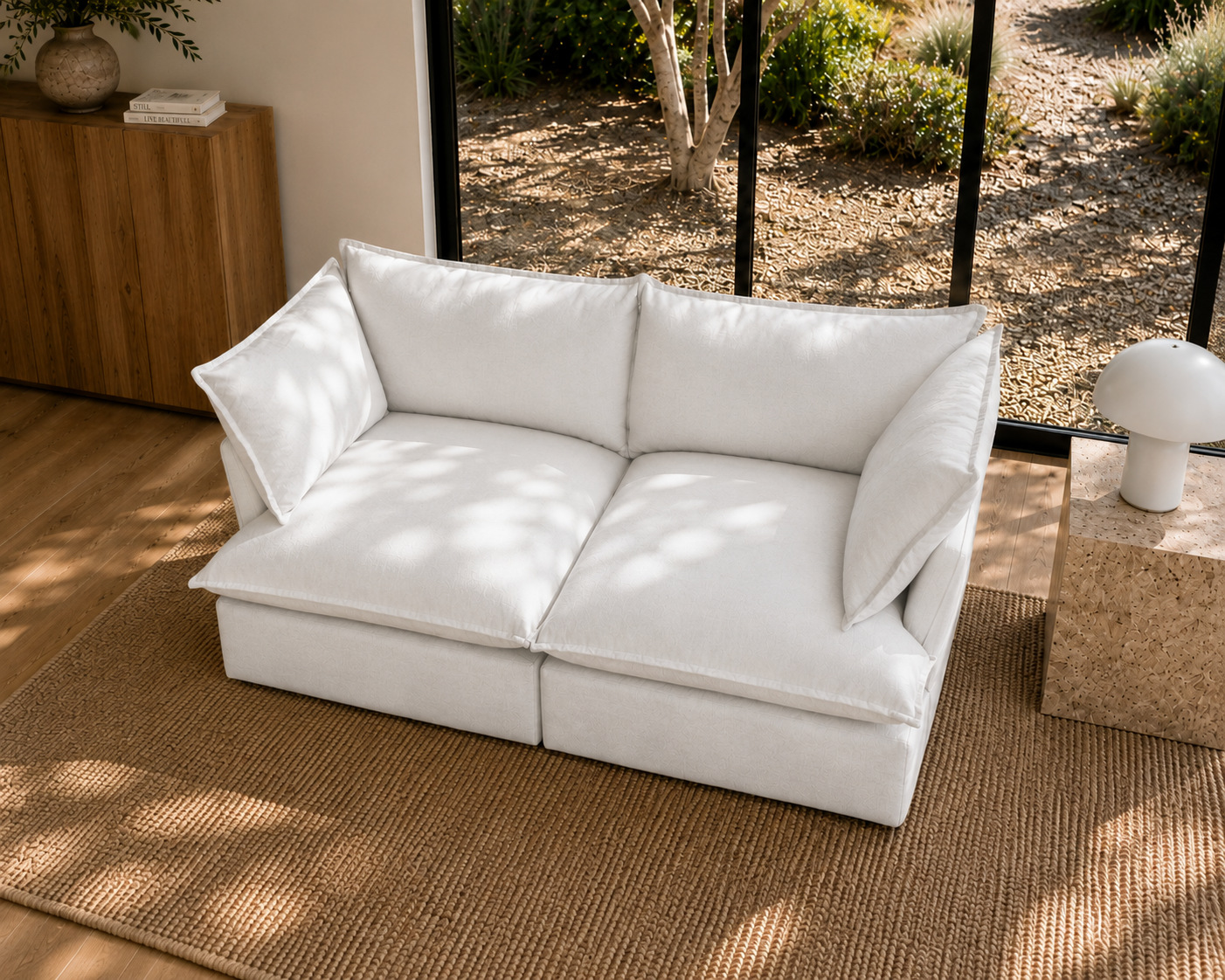 Mirewood Halo 2-Seater Machine-Washable Modular Cloud Sofa