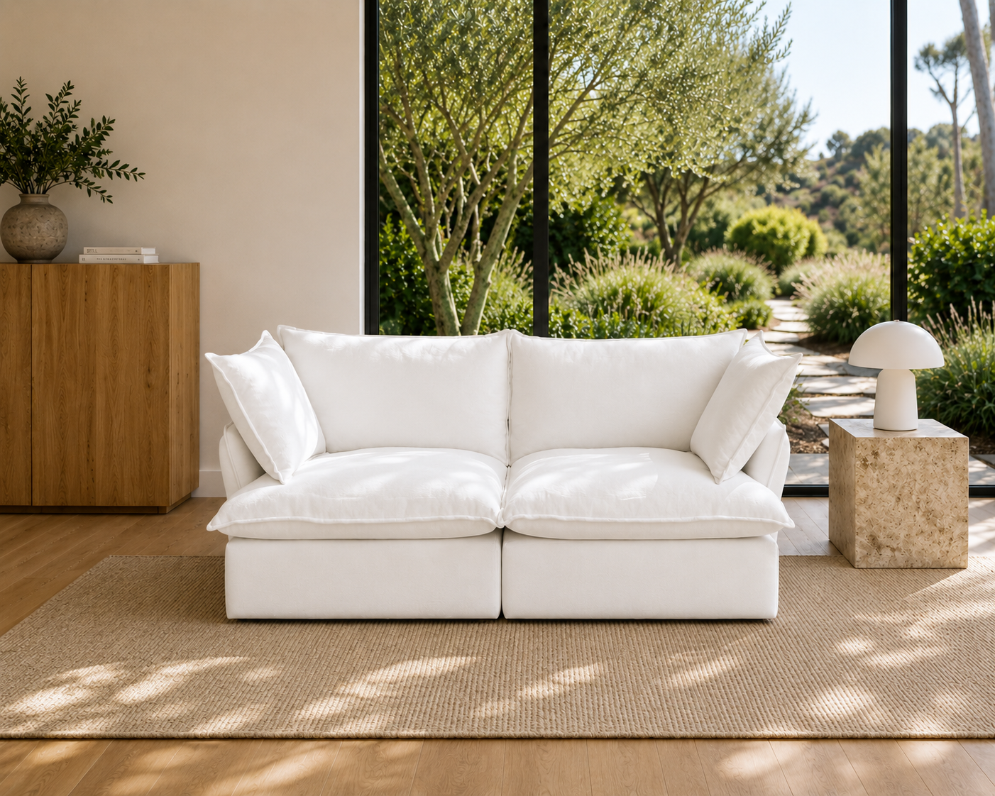 Mirewood Halo 2-Seater Modular Cloud Sofa - washable modular cloud sofa