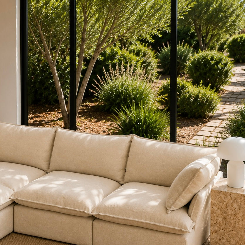 Mirewood Halo 3-Seat L-Shape Machine-Washable Sectional Sofa