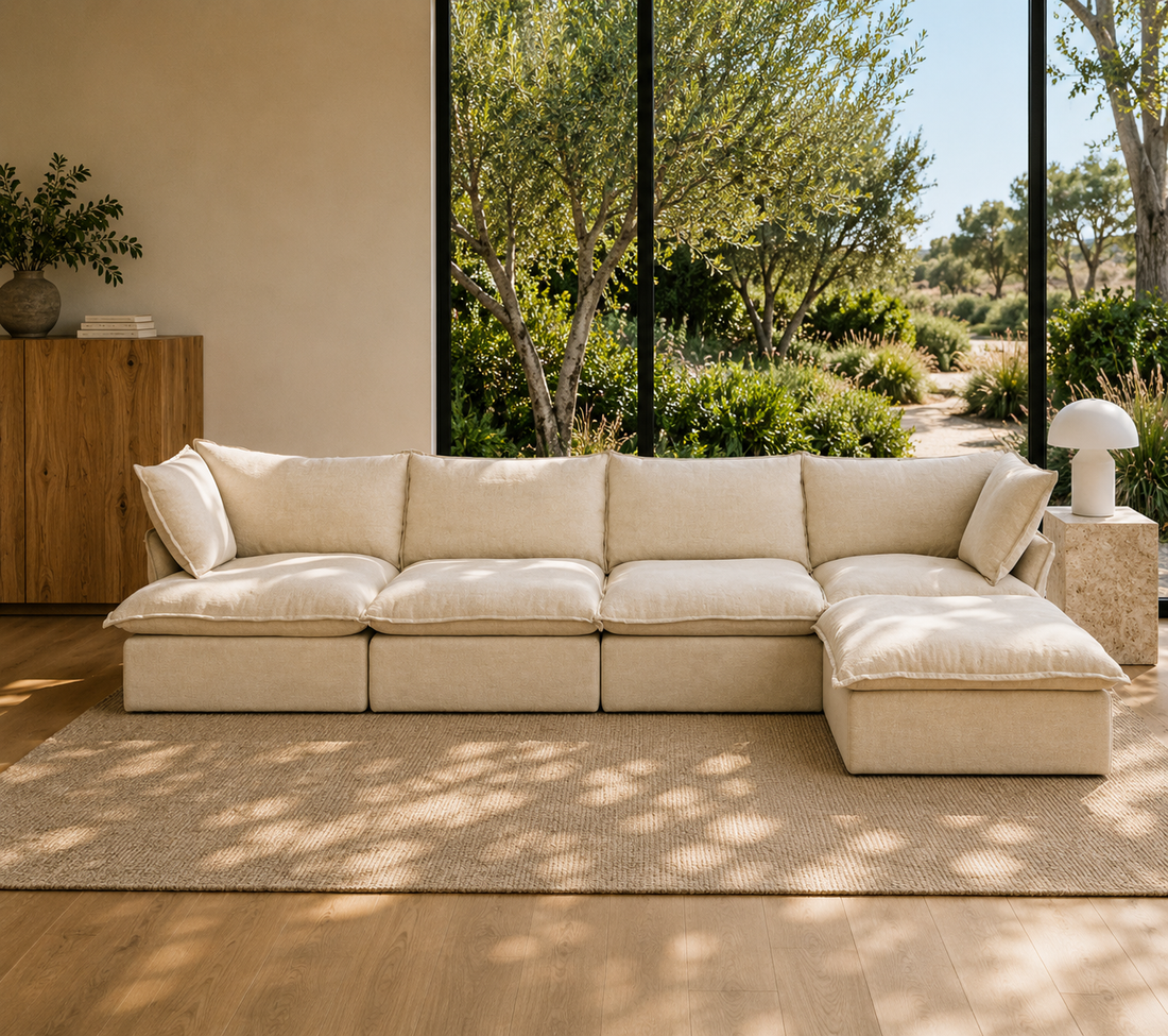 Mirewood Halo 4-Seater Sectional Cloud Sofa - washable modular cloud sofa