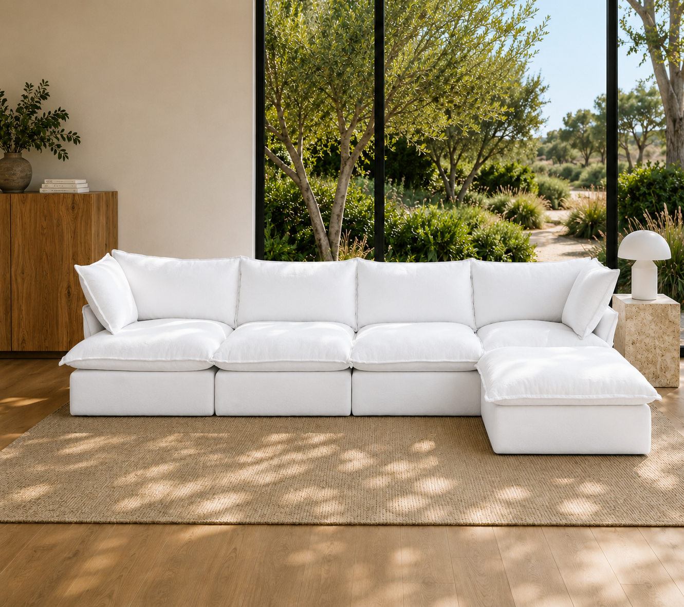 Mirewood Halo 4-Seater Sectional Cloud Sofa - washable modular cloud sofa