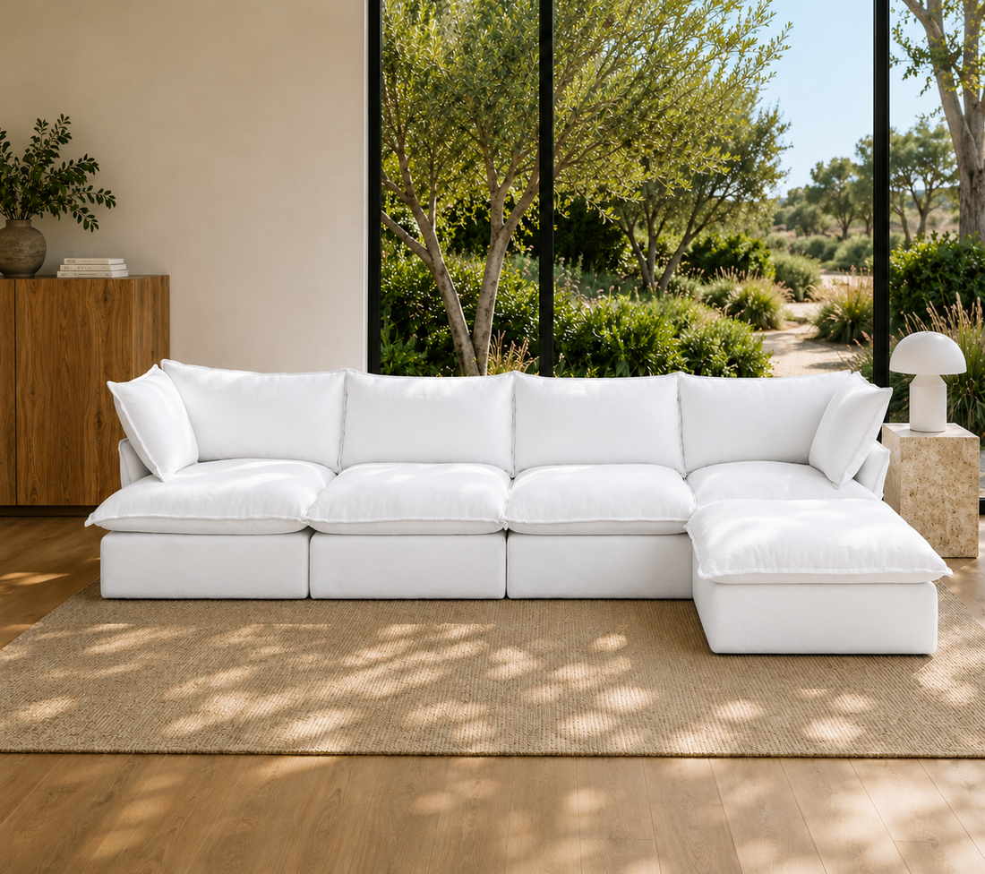 Mirewood Halo 4-Seater Sectional Cloud Sofa - washable modular cloud sofa