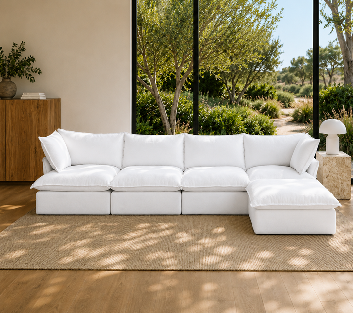 Mirewood Halo 4-Seater Sectional Cloud Sofa - washable modular cloud sofa