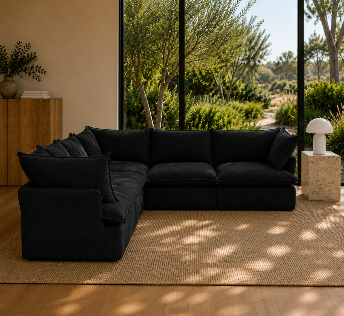 Mirewood Halo 5-Seater Corner Sectional Cloud Sofa - washable modular cloud sofa