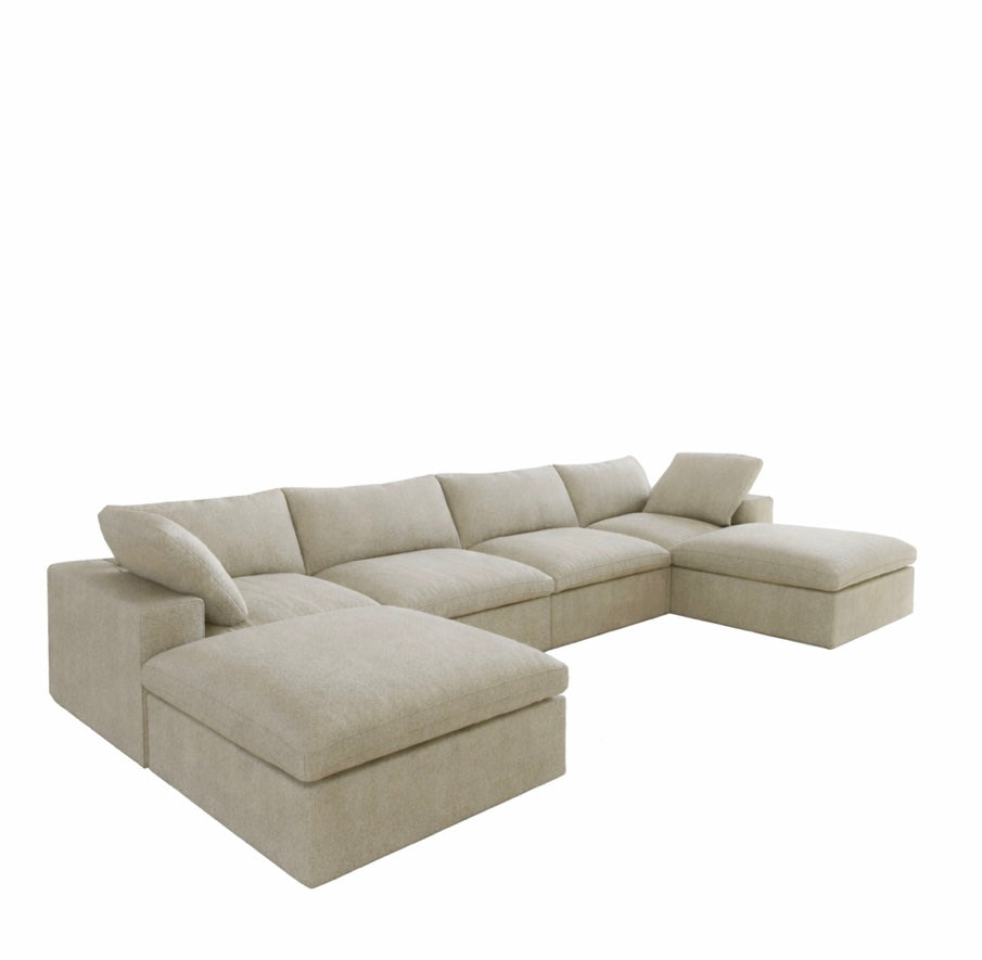 Valen Modular Washable 4 Seater U-Sectional - Mirewood modular sofa