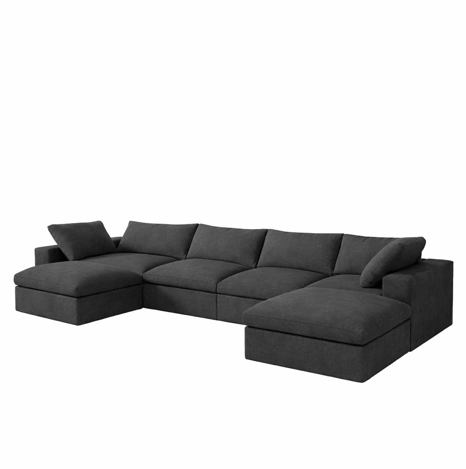Valen Modular Washable 4 Seater U-Sectional - Mirewood modular sofa