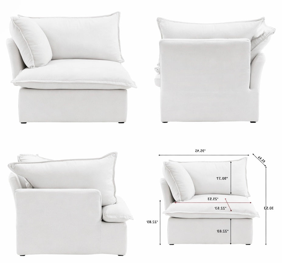 Halo Modular Washable Right Corner Piece - Mirewood modular sofa