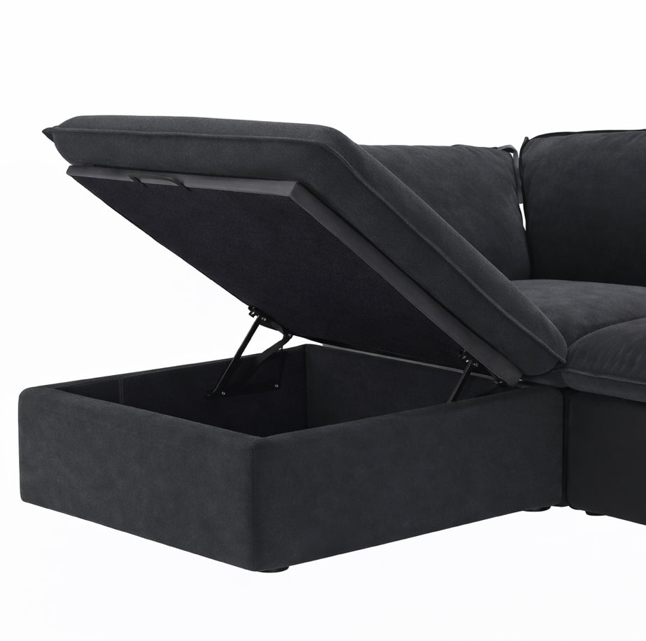 Halo Modular Washable Storage Ottoman - Mirewood modular sofa