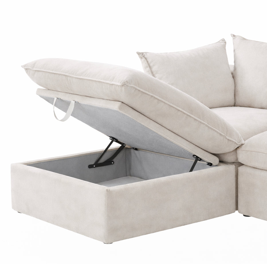 Halo Modular Washable Storage Ottoman - Mirewood modular sofa