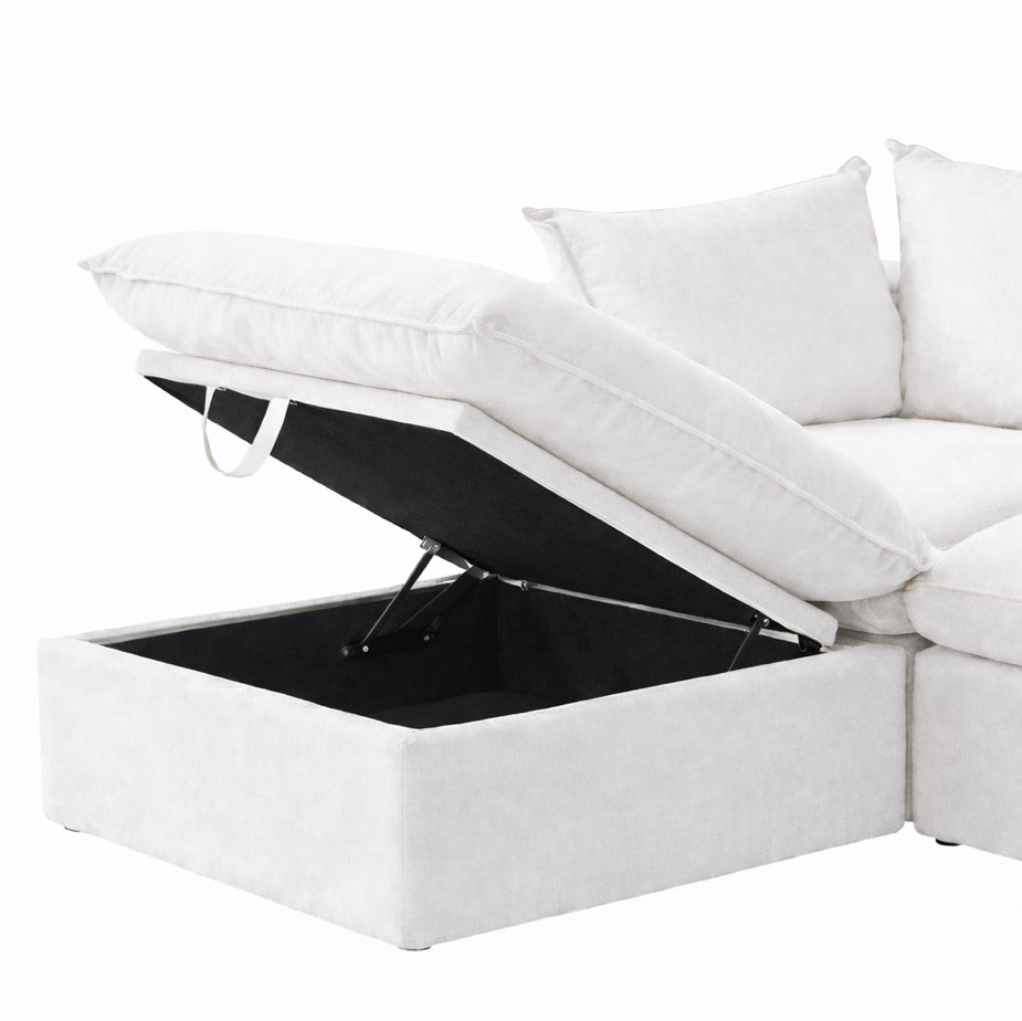 Halo Modular Washable Storage Ottoman - Mirewood modular sofa