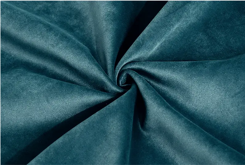 Blue velvet slipcover fabric swatch