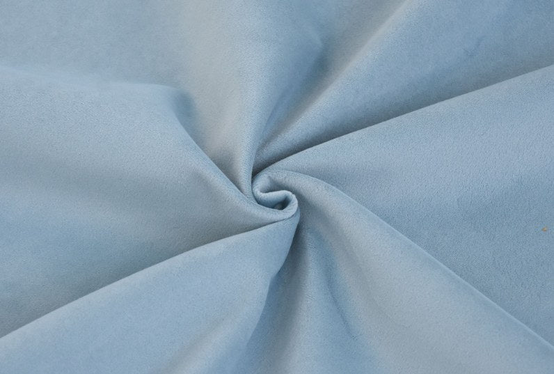 Sky Blue velvet slipcover fabric swatch
