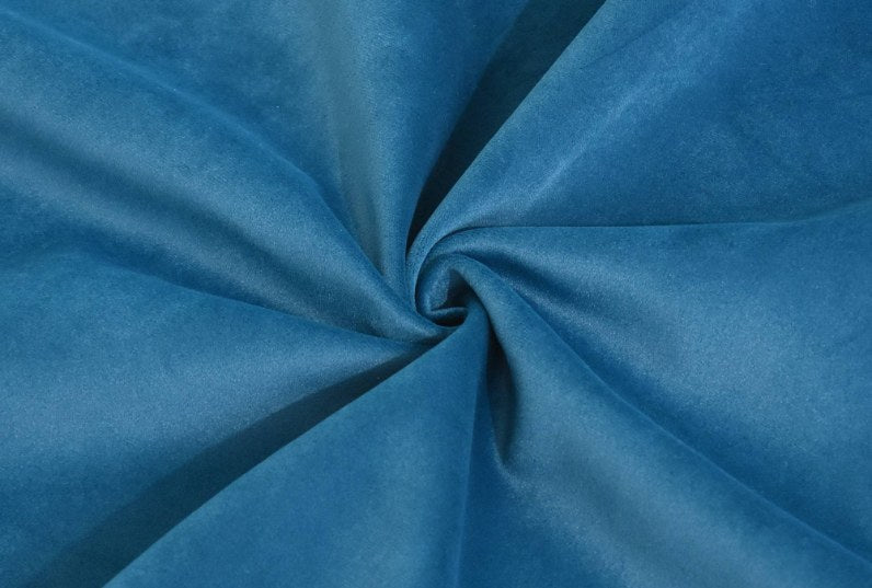 Turquoise velvet slipcover fabric swatch