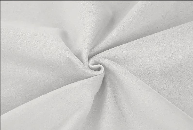 White velvet slipcover fabric swatch