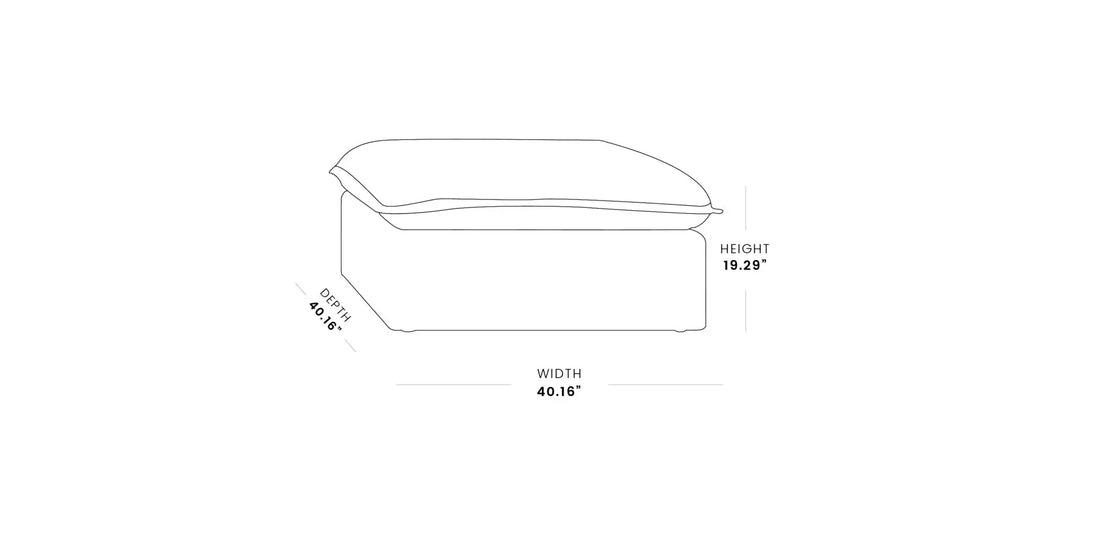 Halo Modular Washable Ottoman - Mirewood modular sofa