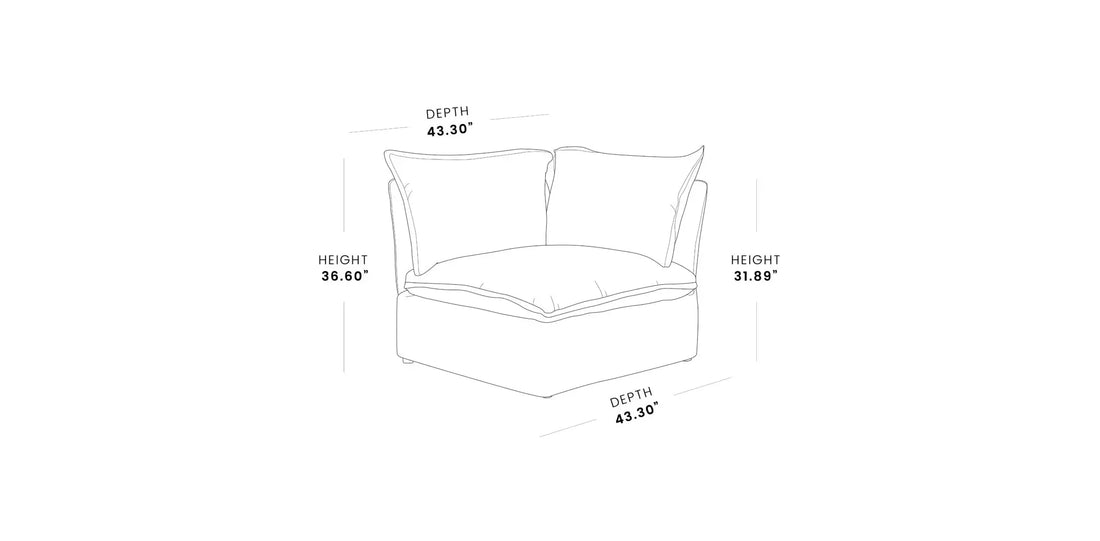 Halo Modular Washable Right Corner Piece