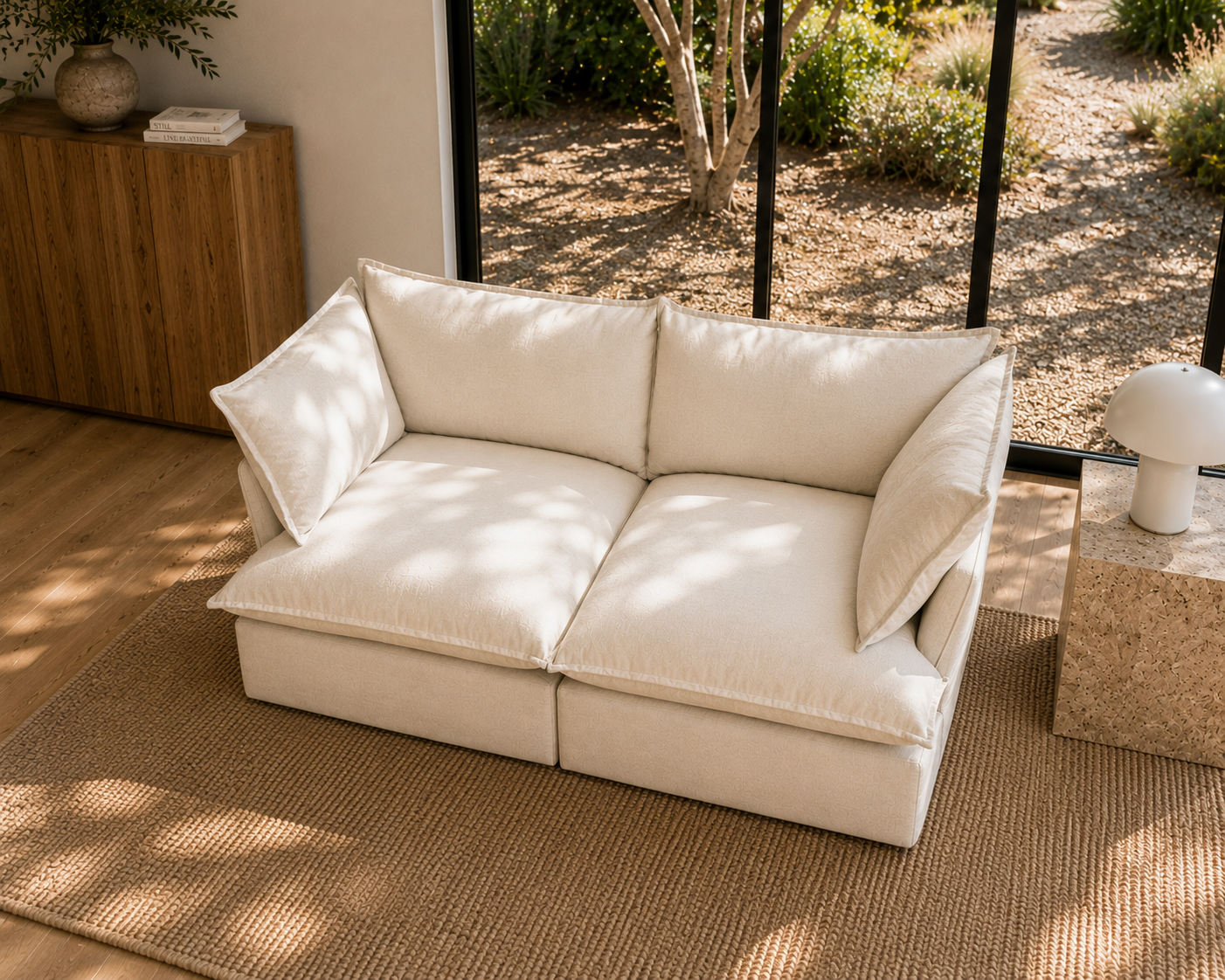 Mirewood Halo 2-Seater Machine-Washable Modular Cloud Sofa