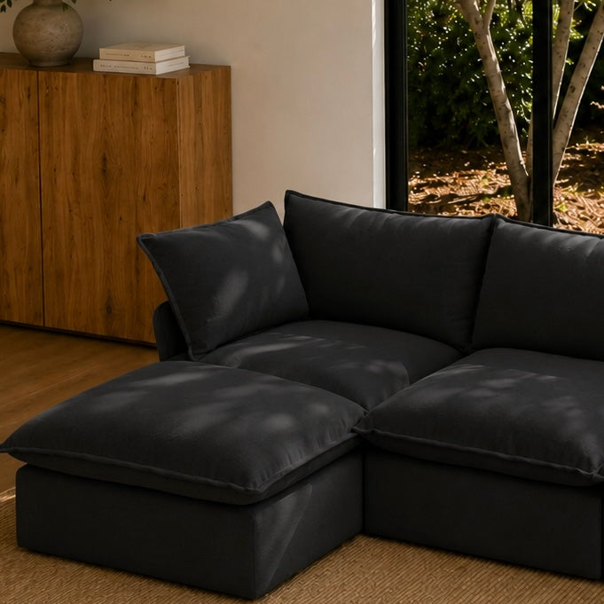 Mirewood Halo 3-Seat L-Shape Machine-Washable Sectional Sofa