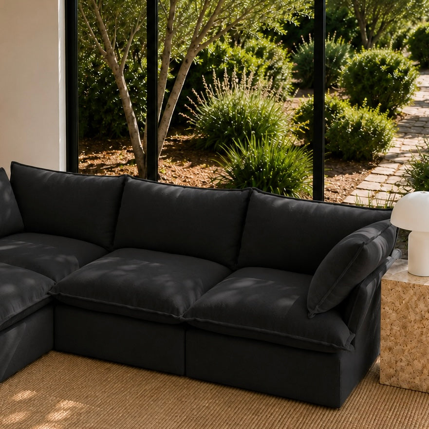 Mirewood Halo 3-Seat L-Shape Machine-Washable Sectional Sofa