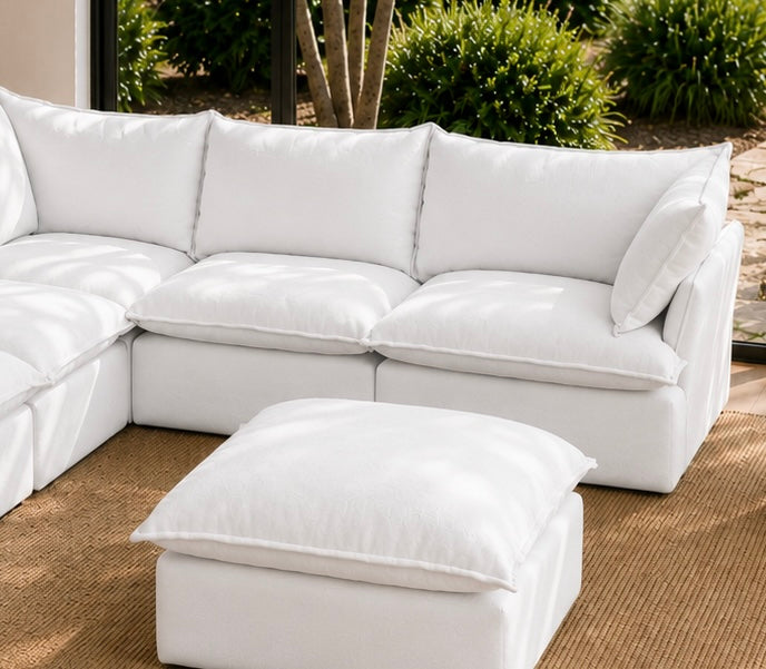 Mirewood Halo 5-Piece Machine-Washable Sectional with Ottoman