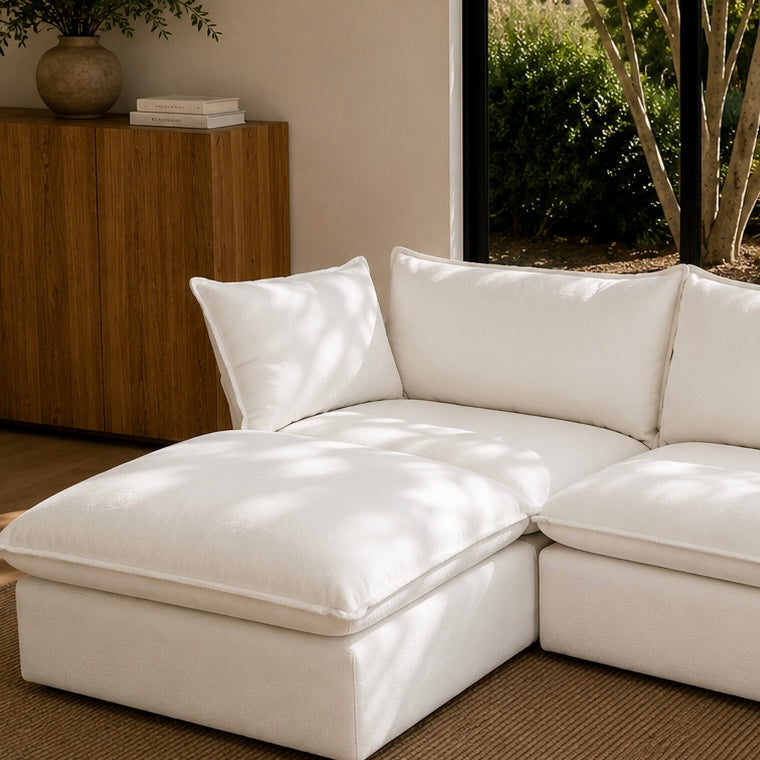 Mirewood Halo 2-Seat L-Shape Machine-Washable Sectional Sofa