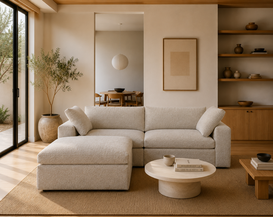 Mirewood Valen 2-Seat L-Shape Machine-Washable Sectional Sofa