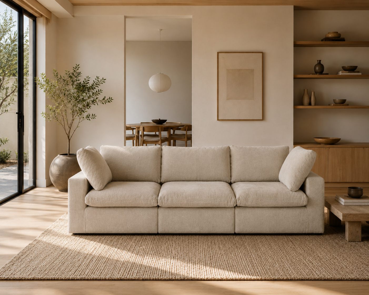 Mirewood Valen 3-Seater Machine-Washable Modular Cloud Sofa