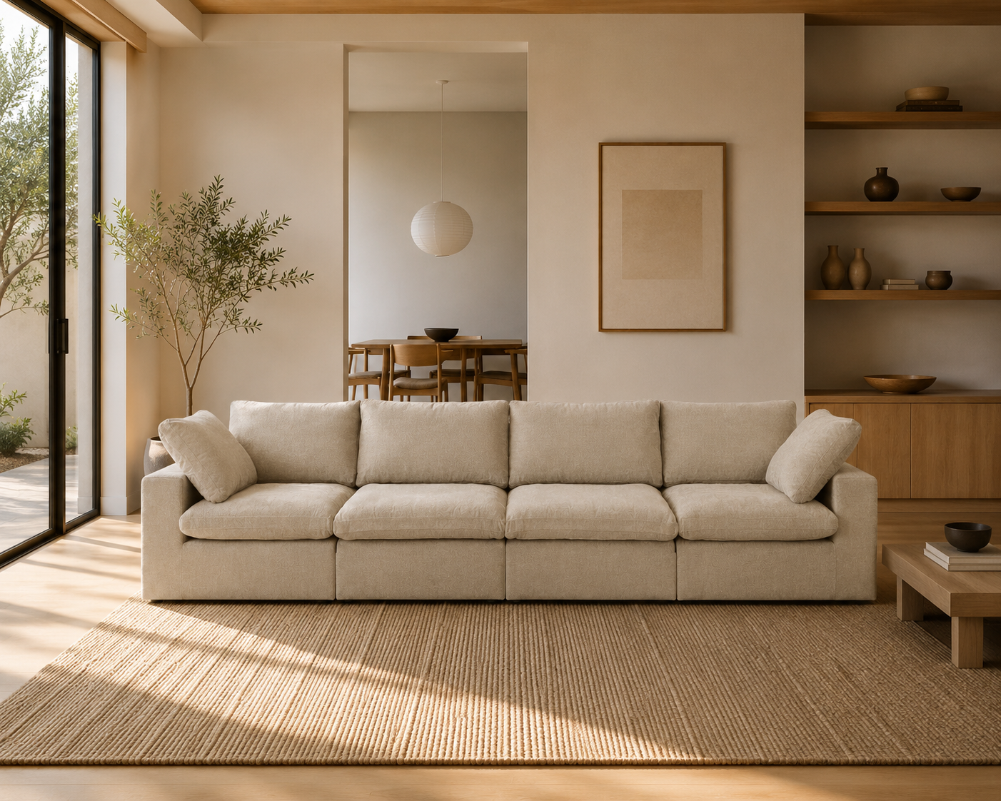 Mirewood Valen 4-Seater Machine-Washable Modular Cloud Sofa