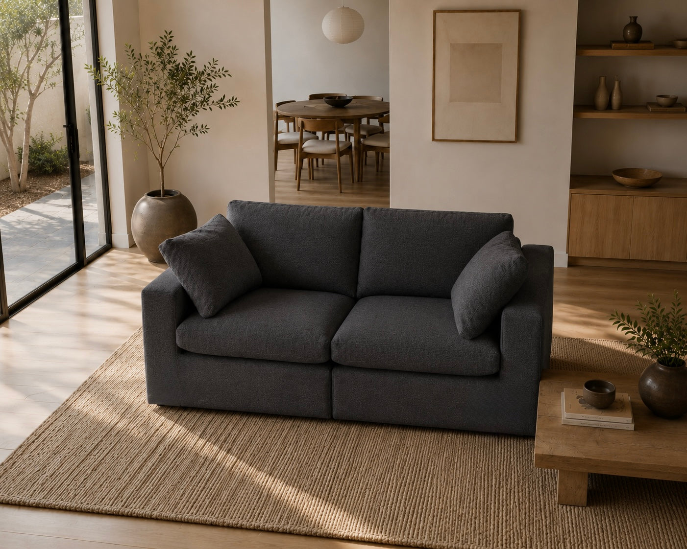 Mirewood Valen 2-Seater Machine-Washable Modular Cloud Sofa