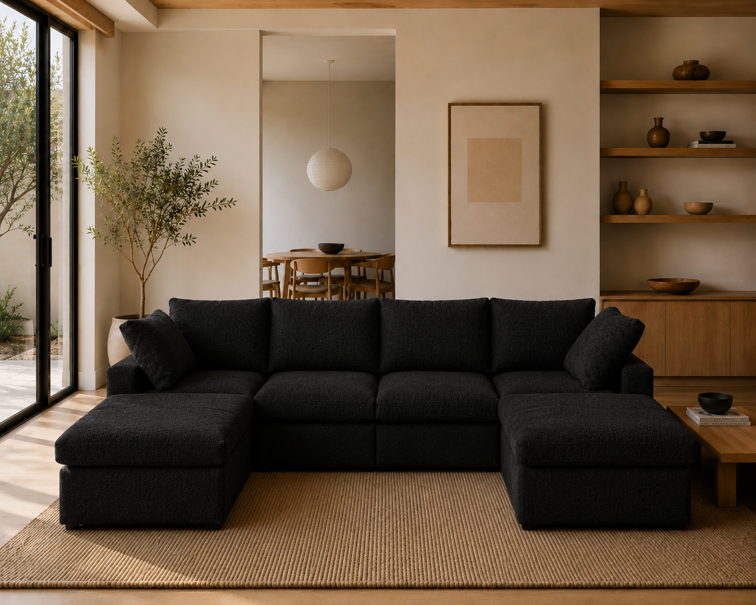 Mirewood Valen 4-Seat U-Shape Machine-Washable Sectional Sofa
