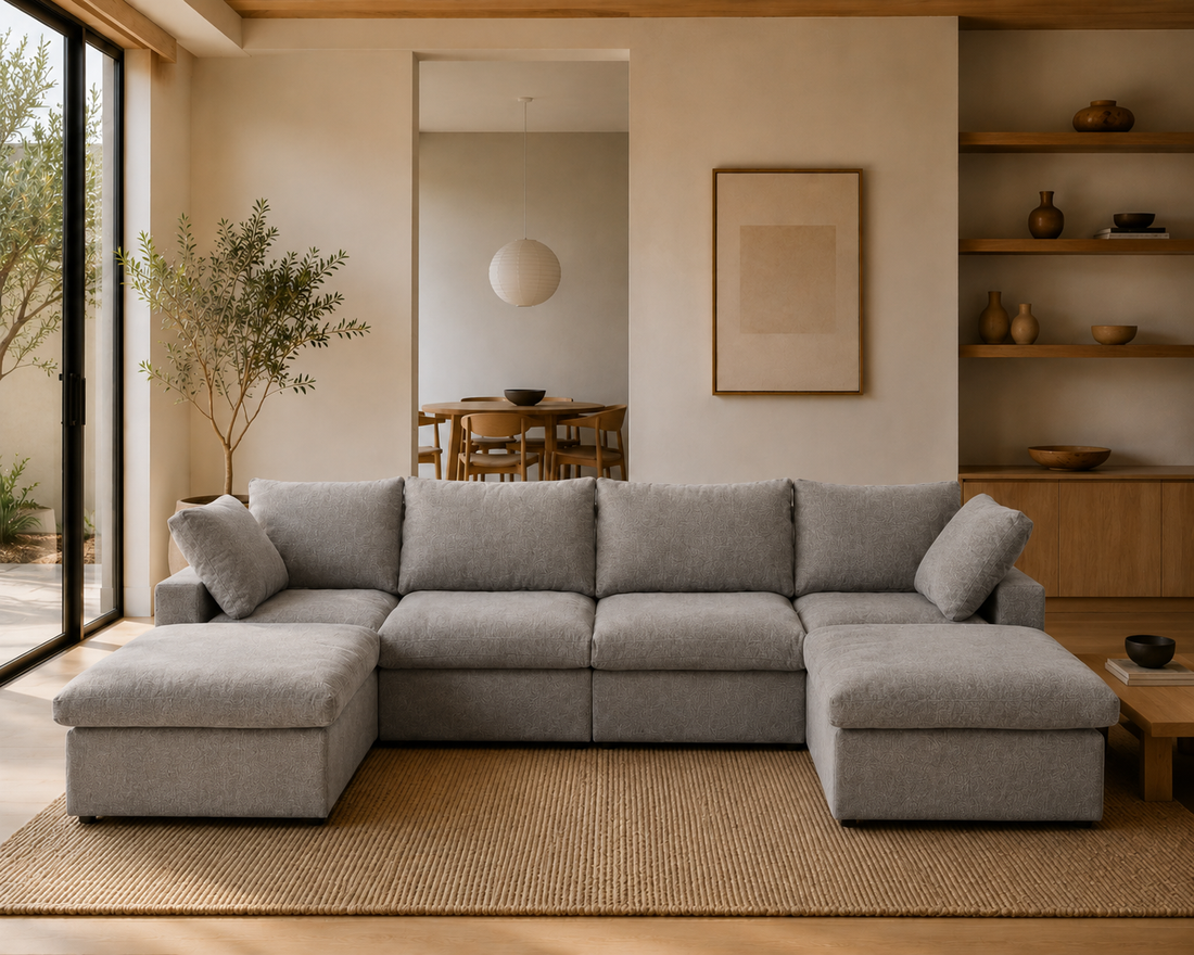 Mirewood Valen 4-Seat U-Shape Machine-Washable Sectional Sofa