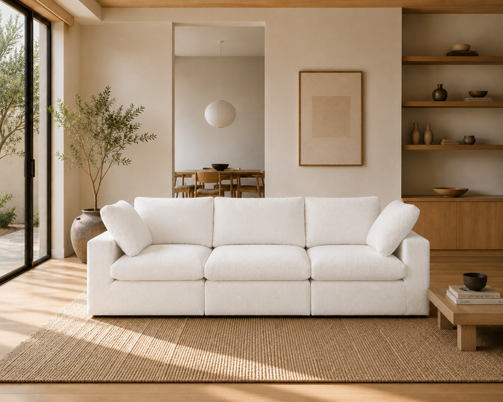 Mirewood Valen 3-Seater Machine-Washable Modular Cloud Sofa