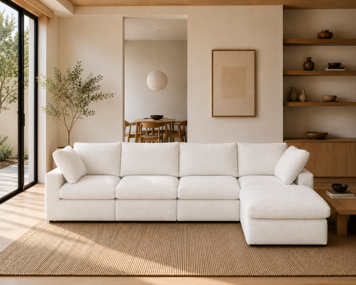 Valen 4-Seater Sectional Cloud Sofa | Mirewood