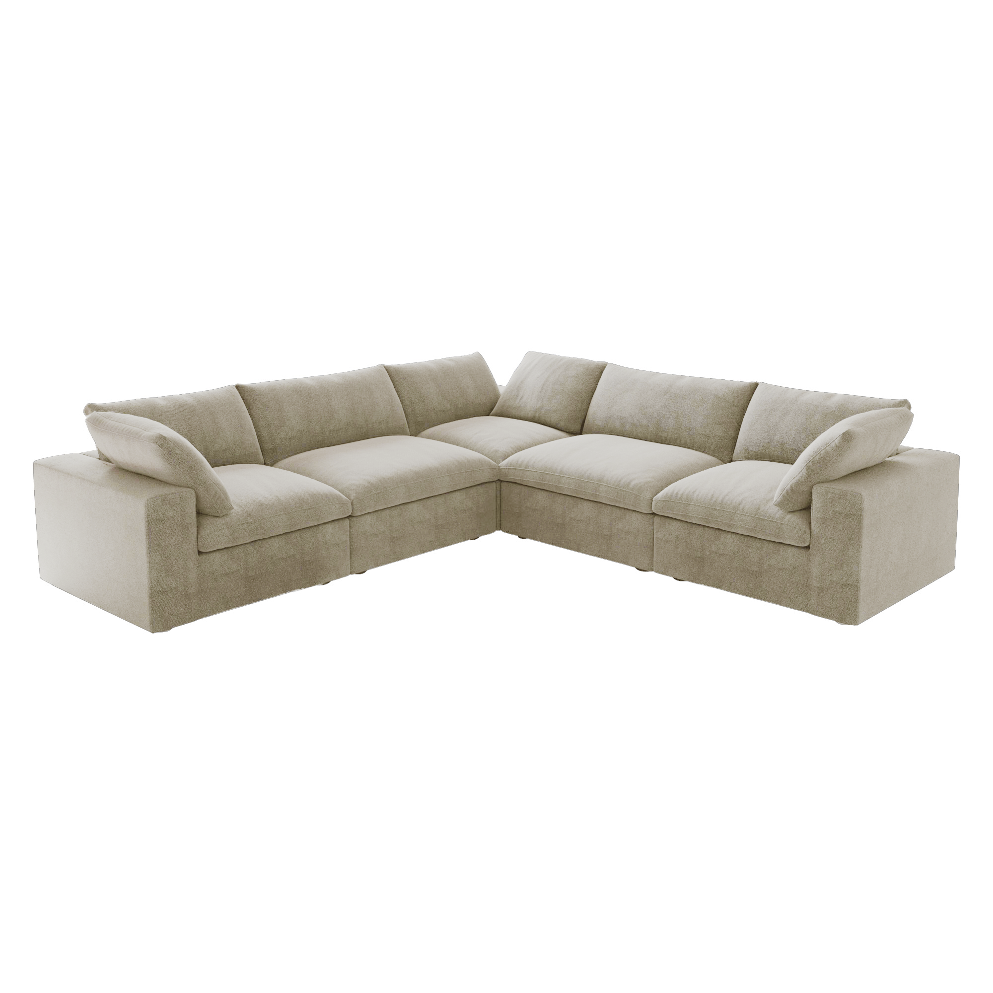 Valen Modular Washable 5 Seater Corner Sectional - Mirewood modular sofa